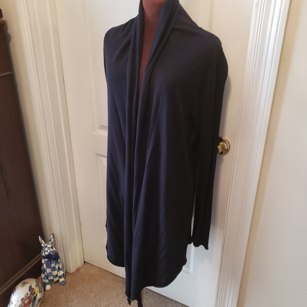Beautiful Asymmetrical Lightweight Black Cardigan